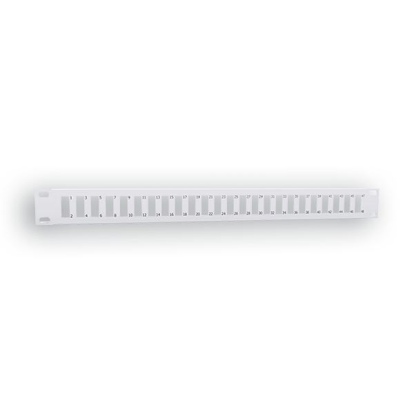 PANEL RAQUITED 19'' S/ BANDEJA P/ FO48 BLANCO 1U