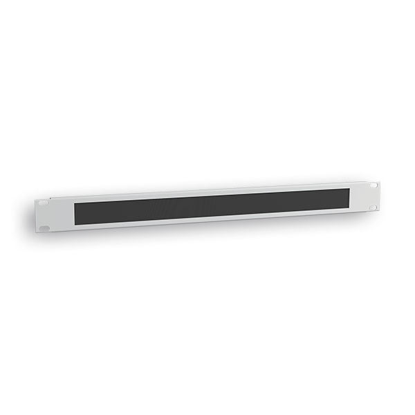 PANEL RAQUITED 19'' PASACABLES C/CEPILLO GRIS 1U