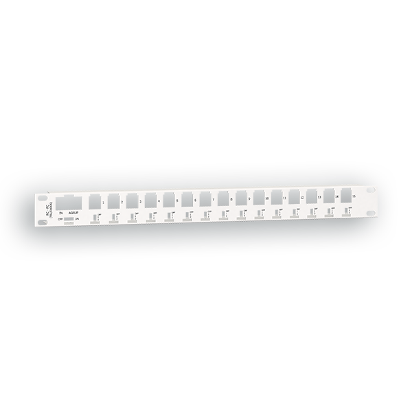 PANEL RAQUITED 19'' P/ 15 RJ_FLEX BLANCO 1U