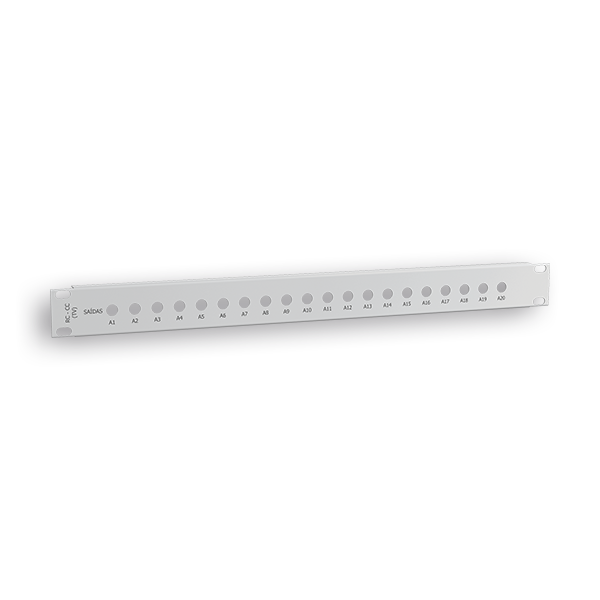 RAQUITED 19’’ PANEL F/ 24 F/F CONNECTORS GREY 1U