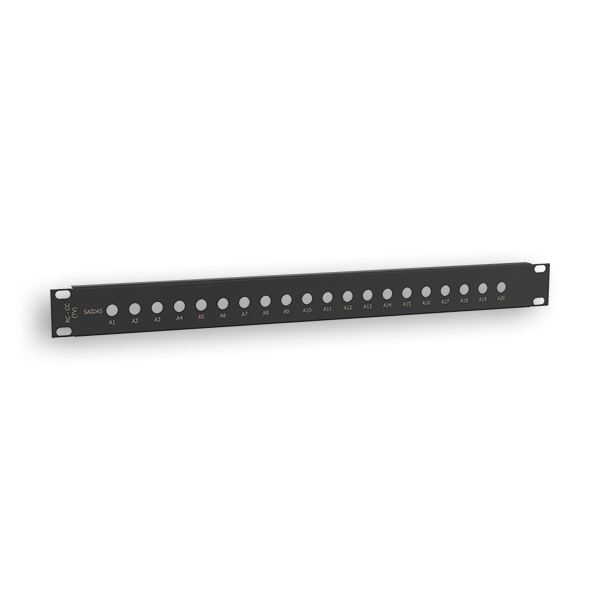 PANEL RAQUITED 19'' P/ 24 CONECT F/F NEGRO 1U
