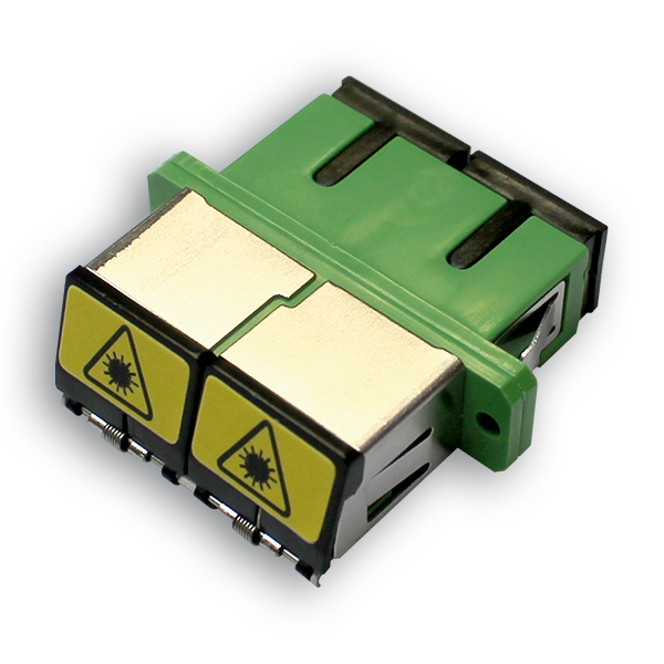 FO SC/APC DUPLEX ADAPTER W/ PROTECTION